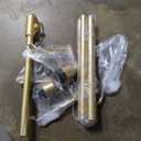 Gold Floor Lamp for Living Room, Modern Mid Century Standing Lamp with Amber Glass Shade, Dimmable Tall Tree Lamp with 36W LED Bulbs, Tall Lamp for Bedroom Office