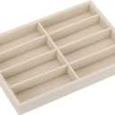 PATIKIL Glasses Organizer Trays, 1 Pcs Velvet Sunglass Organizer Tray Jewelry Organizer Display Box for Displaying Sunglasses Jewelry Watch, Light brown