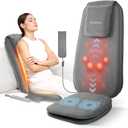 Shiatsu Back Massager with Soothing Heat, Upgraded Deep Tissue Kneading Massage Chair Pad, Vibration Massage Seat Cushion, Relax at Home Office