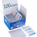 Pre-Moistened Lens Wipes ALIBEISS Screen Wipes for Glasses, Camera,Tablets, Smartphone, Screens and Other Delicate Surfaces,Pack of 100 2 Count