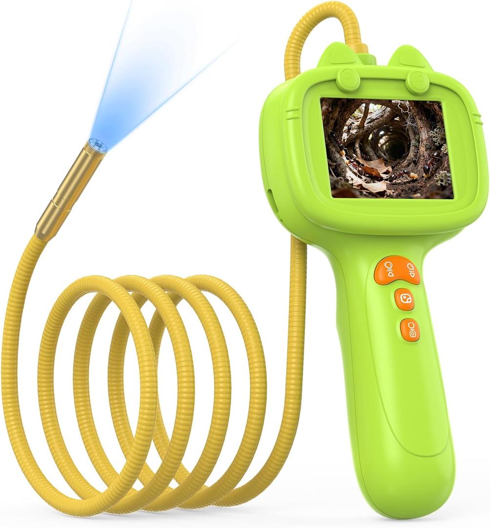 JDZ Kids Borescope Toy with Light, STEM Educational Toy, Birthday Gift for Boys Girls, Outdoor, Nature Exploration, Kids Toy for 4 5 6 7 8 9 10 Years Old