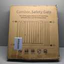 Cumbor 2 Pack 29.7-46" Baby Gate for Stairs, Mom's Choice Awards Winner-Auto Close Dog Gate for doorways, Easy Install Pressure Mounted Pet Gates indoor, Easy Walk Thru Wide Safety Gate for Dog, Black