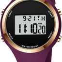 XCZAP Outdoor Sport Watches Alarm Clock Waterproof LED Digital Watch (Purple Red)