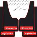 Set of 4 Car Mud Flaps Universal Fit Fender Splash Guards No Collision Rubber Mud Flaps for Car SUV (Long)