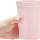 BLUE PANDA Reusable Plastic Cups - 16 Oz, Light Pink, 24 Count - Light Pink Stadium Tumblers & Pastel Stadium Cups - Washable Bulk Drinkware