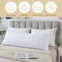 Memory Foam Body Pillow Insert, Soft Large Long Bed Pillow for Adults, Breathable Full Body Pillow, White