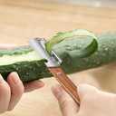 Zero Snag Wooden Peeler, Multifunctional Vegetable Peeler for Kitchen, Premium Vegetable Peeler with Wooden Handle and Bottle Opener, Peeler for Fruit Apple Potato Pumpkin Papaya Zucchini 2pc