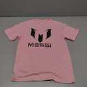 Messi Boys Lifestyle Short Sleeve T-Shirt, Slim-fit Graphic Tee, Cotton Blend Fabric, Size 7