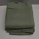 Guken Olive Green Linen Curtains 63 Inch Length for Living Room Bedroom 2 Panels Set Rod Pocket Light Filtering Semi Sheer Window Curtains 52 Inch Width Boho Farmhouse Linen Drapes, W52xL63