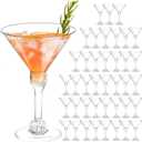 40 Pack Plastic Martini Glasses 5 Oz Disposable Cocktail Glasses, Tall Mini Martini Cups, Plastic Margarita Glasses Perfect for Thanksgiving Christmas Party Birthday Wedding and All Events