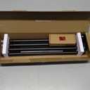 TONIAL Curtain Rod 32 to 58 Inch(2.6-4.8ft), Telescoping Splicing 3/4 Drapery Rods for Windows 20 to 53 Inch(1.7-4.4ft), Decorative Single Rod with Small Cap Finial, Black