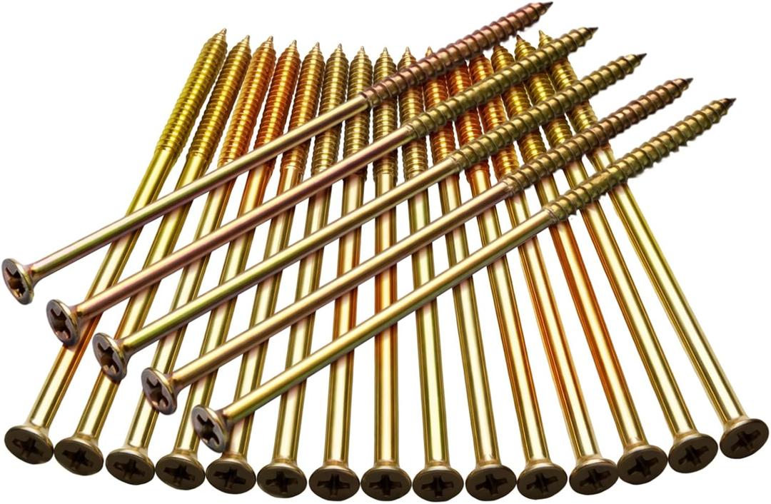 MorningRo 20 Pcs 7'' Gutter Screws Without Metal Ferrule Durable Gutters Nails and Spikes Easy-to-Install Secure Gutter Fasteners for Sagging Gutters and Maintenance (Brown)