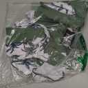 3 Piece Rash Guard for Women - Long Sleeve Swimsuits with Shorts SPF Zip up Swim Shirt with Built in Bra (X-Large, Green Palm Tree)