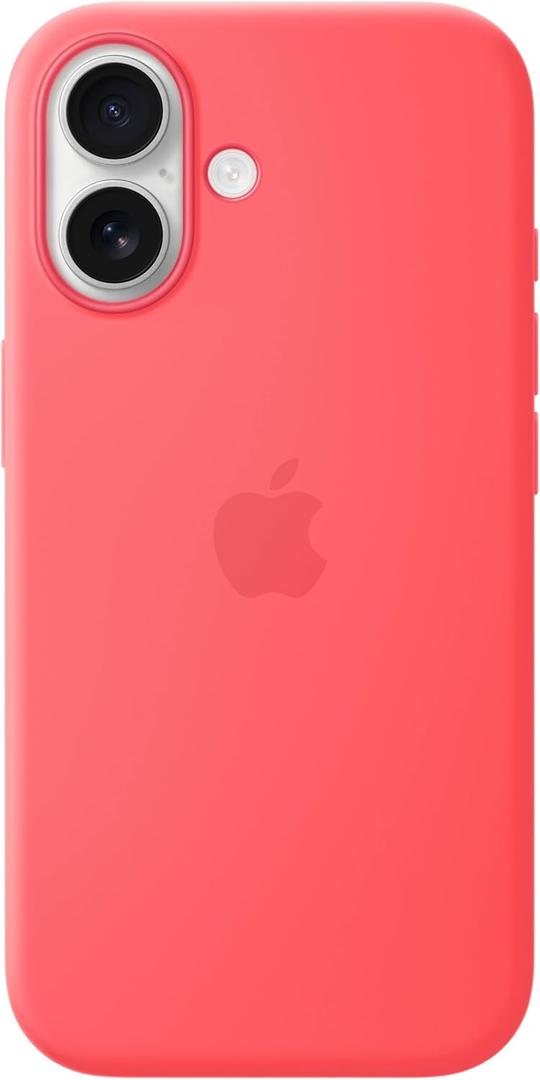 Apple iPhone 17 Silicone Case with MagSafe and Camera Control: Lightweight Phone Case, Wireless Charging Compatible, Smooth Matte Finish; Bright Guava
