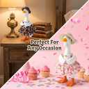 Desk Goose Outfits 7 Inches- 2 Set Cute Spring Summer Matching Dresses for Mini Desktop Geese with Hats Necklace, Magnetic Duck Goose Statue Accessories