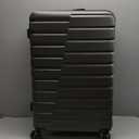 COOLIFE Expandable Suitcase PC ABS TSA Luggage 3 Piece Set Lock Spinner Carry on (gray)
