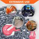 G80 Binder/Safety Chain 3/8 Inch x 10 Foot Transport Binder Chain with Clevis Grab Hooks 7,100 lbs Safe Working Load Logging Chain for Transporting Towing Tie Down Binding Equipment