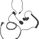 Renastar Ptt Mic Earpiece Two Way Radio Headset Behind The Head Ear Piece Finger PTT for Midland 2 Pin Walkie Talkie AVPH5 GXT LXT GMRS