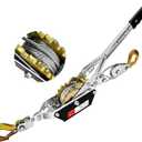 Come Along Winch 2-Ton (4400 Lbs) Pulling Capacity 7.54Ft 2 Hook Heavy Duty Power Cable Come Along Tool with Dual Gears Hand Winch Cable Automotive Hoist Winch Puller