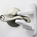 Door Lever Locks (4 Pack)  Prevents Toddlers from Opening Doors  Durable ABS with 3M Adhesive  Easy OneHand Operation for Adults, No Tools Needed