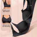 Vertvie Jelly Bras for Women Plus Size Minimizer Soft Wireless Push Up Bra Full Supportive Older Lift Back Coverage Bralette (44C, Black)