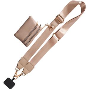 CUEDM Cell Phone Lanyard Crossbody, Adjustable Cell Phone Strap with Wristlet, Clip and Go Strap for Phone with Wallet