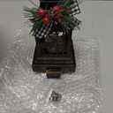 Therwen 2 Pcs Christmas Stocking Holders Lantern Christmas Stocking Hangers for Mantel Xmas Hooks Decorative Retro Light up Holders for Home Indoor Outdoor Decor(Elk,Bronze)