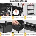 SPACELEAD Slim Storage Cart 4 Tier,Bathroom Organizer Rolling Utility,Mobile Shelving Unit Slide Out for Office, Kitchen, Laundry Room & Narrow Places,Black