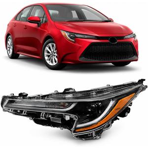 Headlight Fit For 2023-26 Toyota Corolla L LE Headlamp Assembly LED DRL (Left Driver) Compatible w/LED DRL LH 81150-02Q70 CR23A01-1L LOW