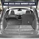 Vanseno Cargo Liner for Infiniti QX50 2019-2025 / QX55 2022-2025 Trunk Mats All Weather TPE Rear Cargo mats for QX50 Accessories,Black
