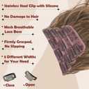 FESHFEN Clip in Hair Extensions for Women - 4 Pcs Thick Double Weft Long Wavy Soft Synthetic Blends Well Hair Extension, 20 inch Toffee Mixed