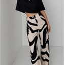 SweatyRocks Women's Wide Leg Pants High Waisted Palazzo Pants Casual Loose Trousers (Beige, L)