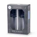 Kitchen Set of 3 (Core Home Wine Glass - Blue, 1 Pack/14 oz; Core Home Straw Blue 2pcs; SodaStream Slim Carbonating Bottle Black)