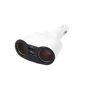 12V 24V Car Charger USB PD Fast Charging Adapter With LED Display 360 Degree Rotation For Car SUV Truck Socket Power Outlet 120W Voltage Monitor Protection White