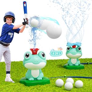 Frog Water Sprinkler for Kids Summer Toys, Kids Sprinkler Water Toys, Toddler Outdoor Toys, Backyard Garden Games Splashing Fun Outside Toy Sprinkler Gifts, Water Play for Boys Girls 3+