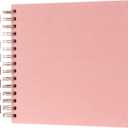 potricher 8 x 8 Inch DIY Scrapbook Photo Album 80 Pages Thick Kraft Blank Pink Paper Memory Book for Wedding and Anniversary Family (Pink, 8 Inch)