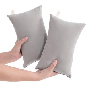 6 PCS NTBAY Tiny Pillows, Down Alternative 7"x11" Microfiber Mini Pillows for Travel, Pets, Soft Machine Washable Small Pillow for Neck, Wrist, Lumbar and Knee, Light Grey