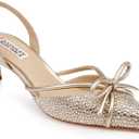 Badgley Mischka Womens Angelina (7.5, Champagne)