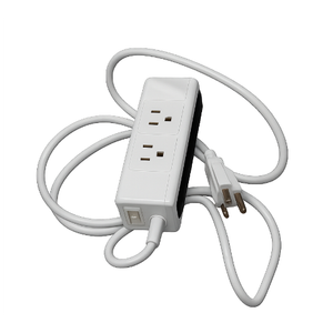 4Ft Extension Cord with Multiple Outlets, Flat Plug Power Strip Surge Protector with 3 Ft Cord, 6 Outlet 4 USB Ports (2 USB C), Multi Outlet Wall Plug for Travel, College, Dorm Room Essentials(White)