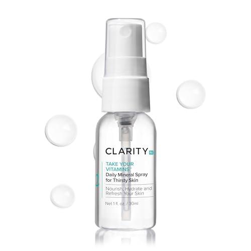 ClarityRx Take Your Vitamins Daily Mineral Spray for Dry Skin, Natural Plant-Based Moisturizing Face & Body Mist for All Skin Types (1 fl oz)