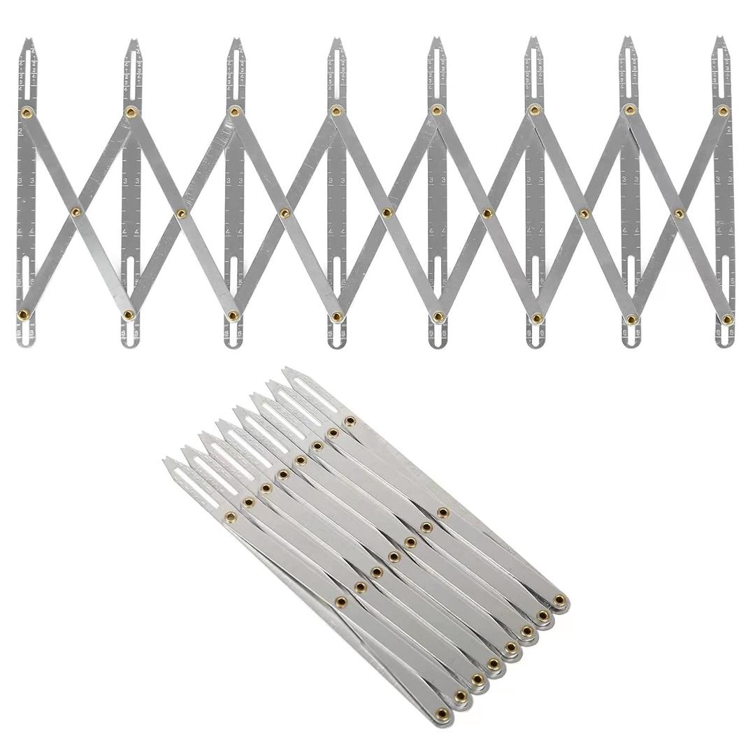 Expanding Sewing Gauge, Equal Space Divider Sewing Aluminum Sewing Gauge Button Guide Tool for Quilting Craft Pleat Button Spacer Tool Sewing