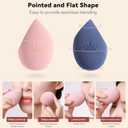 3 x 2PCS Makeup Sponge Set, Makeup Sponges for Foundation Powder Liquid, Cosmetic Sponges for Makeup with Makeup Blender Holder, for Travel Daily Use