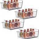 Undershelf Storage Basket Under Shelf Wire Basket Household Metal Under Shelf Hanging Storage Bin Basket Slides Under Shelves for Storage Space Saving for Kitchen Pantry Bookshelf 4 PCS (Medium)
