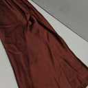 ATHX Women's Satin Long Skirt Dressy 2024 Summer High Waisted Silk A Line Split Elegant Maxi Skirts (Coffee) XL