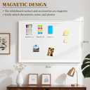 White Board for Wall, 36'' x 24'' Magnetic Dry Erase Board, Decorative Whiteboard with Plain White Wooden Frame, Hanging Writing Board for Home Office School Dorm