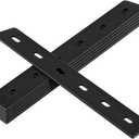 6 Pcs Black Flat Mending Plates, 14" x 1-1/2", Slotted Straight Bracket Connector, 11Gauge