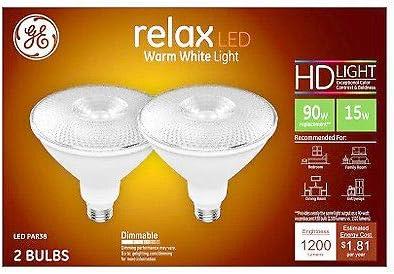 Ge Lighting 45249 15 Watt E26 Par38 Warm White Led Dimmable Relax Hd Light Bulbs 2 Count