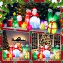 Liliful 7 Pcs LED Christmas Inflatables Outdoor Decorations 6.6 Ft Inflatable Joy Santa Claus Large Christmas Blow up Decor for Xmas Party Yard Lawn Garden Outdoor(Santa Style)