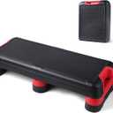 33.5" Aerobic Exercise Folding Step Platform for Home Workout, Configurable 3 Height Workout Stepper for Office Indoor Home Gym Exercise, Lightweight, Save Storage Space Aerobic Step Platform