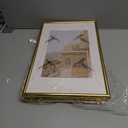 11x17 Picture Frame, Display Pictures 8x12 with Mat or 11x17 Without Mat, Wall Hanging Photo Frame, Gold, 3 Pack